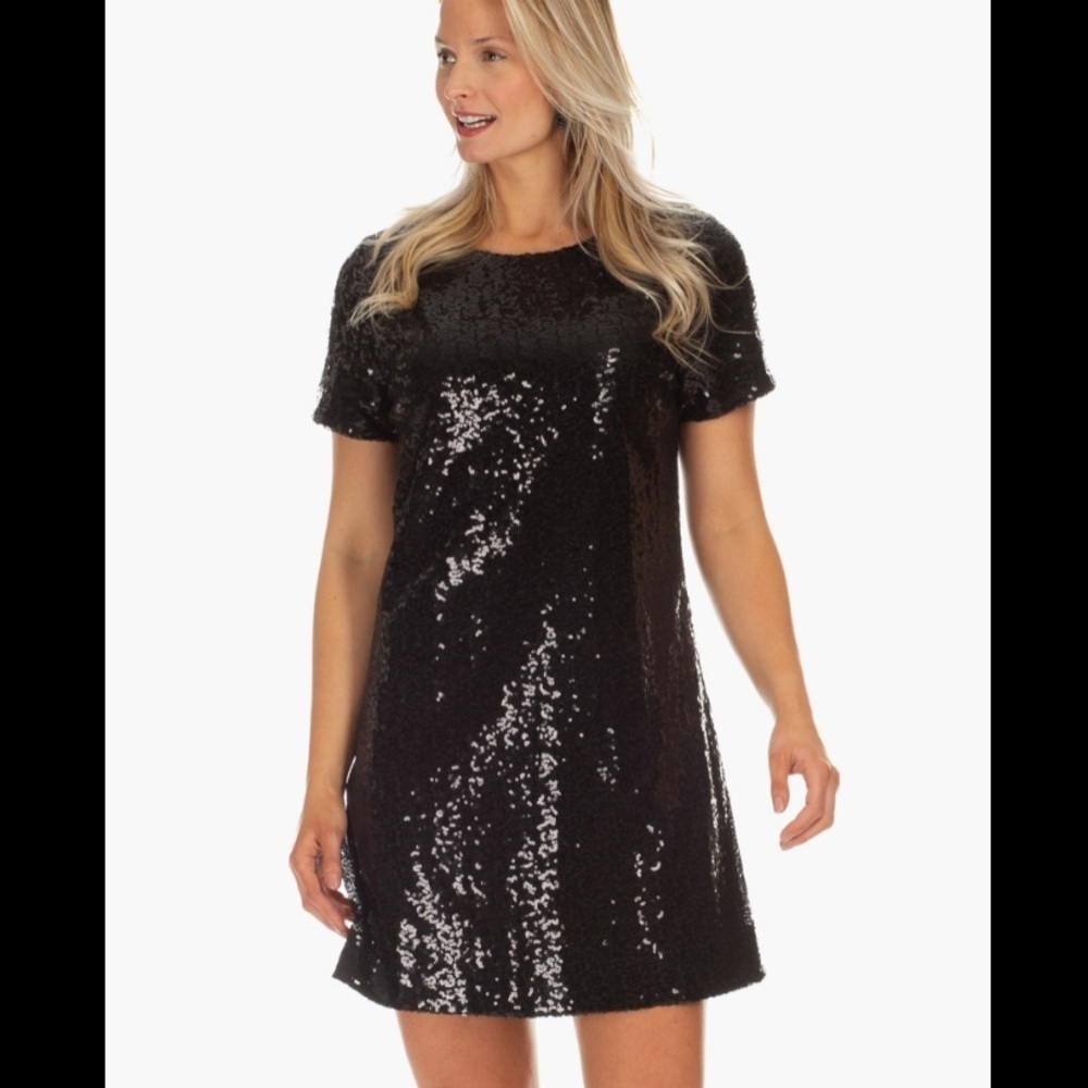 “DUFFIELD LANE” Potter Sequin A-Line Shift Dress